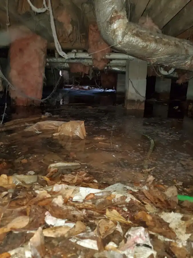 Crawl space flood assessment for Commercial Water Damage Restoration in Guymon